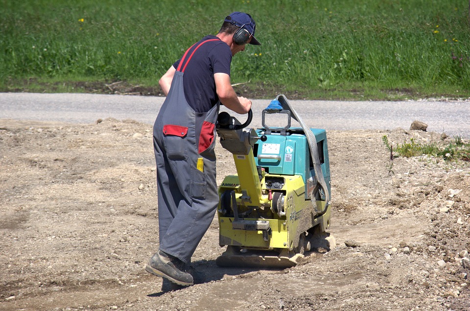 wacker plate in use